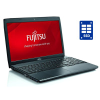 Ноутбук Fujitsu LifeBook A555 / 15.6" TN / Intel Core i3-5005U (2(4) ядра по 2GHz) / 8GB DDR3 / 256GB SSD / HD Graphics 5500 / WebCam / DVD-ROM / Win 10 Pro б/в