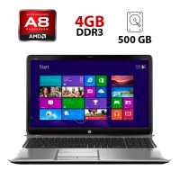 Ноутбук Б-клас HP dv6-7323cl / 15.6" (1920x1080) TN / AMD A8-4500M (4 ядра по 1.9 - 2.8 GHz) / 4 GB DDR3 / 750 GB HDD / AMD Radeon HD 7620G Graphics / WebCam / АКБ не тримає б/в