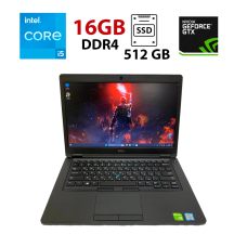 Ігровий ноутбук Dell Latitude 5491 / 14" (1366x768) TN / Intel Core i5-8400H (4 (8) ядра по 2.5 - 4.2 GHz) / 16 GB DDR4 / 512 GB SSD M.2 / nVidia GeForce MX130, 2 GB GDDR5, 64-bit / WebCam / USB 3.1 / HDMI б/в