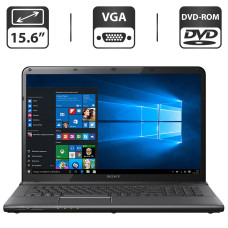 Ноутбук Б-класс Sony VAIO SVE1513CYNB / 15.6" TN / Core i3-2328M (2(4) ядра по 2.2GHz) / 4GB DDR3 / 320GB HDD / HD Graphics 3000 / WebCam / DVD-ROM / VGA б/в