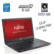 Ноутбук Fujitsu LifeBook A555 / 15.6" TN / Core i3-5005U (2(4) ядра по 2 GHz) / 8GB DDR3 / 500GB HDD / HD Graphics 5500 / WebCam / Win 10 PRO Lic б/в