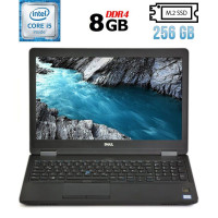 Ноутбук Dell Latitude E5570 / 15.6" IPS / Intel Core i5-6440HQ (4 ядра по 2.6-3.5GHz) / 8GB DDR4 / 256GB SSD M.2 / HD Graphics 530 / Fingerprint / HDMI / Win 10 б/в