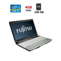 Ноутбук Б-клас Fujitsu LifeBook S752 / 15.6" (1366x768) TN / Intel Core i5-3320M (2 (4) ядра по 2.6 - 3.3 GHz) / 4 GB DDR3 / 240 GB SSD / Intel HD Graphics 4000 / WebCam б/в