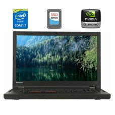 Робоча станція Lenovo Thinkpad W541 / 15.6" IPS / Intel Core i7-4810MQ (4(8) ядра по 2.8-3.8 GHz) / 16GB DDR3 / 256GB SSD / Quadro K2100M, 2 GB GDDR5, 128-bit / WebCam б/в