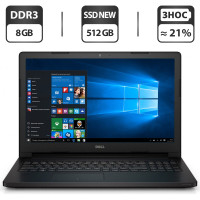 Ноутбук Dell Latitude 3560 / 15.6" TN / Core i3-5005U (2(4) ядра по 2 GHz) / 8GB DDR3 / 512GB SSD NEW / HD Graphics 5500 / WebCam / HDMI / Win 10 Pro б/в