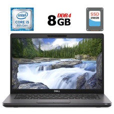 Ультрабук Б-клас Dell Latitude 5400 / 14" (1920x1080) IPS / Intel Core i5-8265U (4 (8) ядра по 1.6 - 3.9 GHz) / 8 GB DDR4 / 256 GB SSD / Intel UHD Graphics 620 / WebCam / USB 3.1 / HDMI / Windows 10 б/в