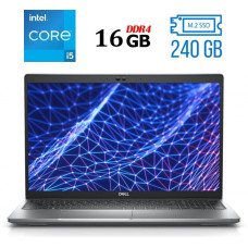 Ноутбук Б-клас Dell Latitude 5530 / 15.6" (1920x1080) IPS / Intel Core i5-1235U (10 (12) ядер по 1.3 - 4.4 GHz) / 16 GB DDR4 / 240 GB SSD M.2 / Intel Iris Xe Graphics / USB 3.2 / HDMI / Windows 10 б/в