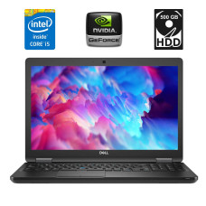 Ноутбук Б-клас Dell Latitude E5550 / 15.6" (1920x1080) IPS / Intel Core i5-5300U (2 (4) ядра по 2.3 - 2.9 GHz) / 8 GB DDR3 / 500 GB HDD / nVidia GeForce 830M, 2 GB DDR3, 64-bit / WebCam / HDMI б/в