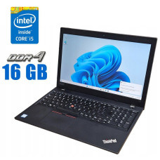 Ультрабук Lenovo ThinkPad L590 / 15.6" (1920x1080) IPS / Intel Core i5-8250U (4 (8) ядра по 1.6 - 3.4 GHz) / 16 GB DDR4 / 240 GB SSD / Intel UHD Graphics 620 / WebCam б/в