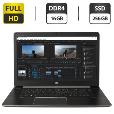 Мобільна робоча станція HP ZBook 15 G3 / 15.6" (1920x1080) TN / Intel Core i7-6700HQ (4 (8) ядра по 2.6 - 3.5 GHz) / 16 GB DDR4 / 256 GB SSD M.2 / Intel HD Graphics 530 / WebCam / HDMI / Windows 10 Pro б/в