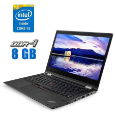 Ультрабук Lenovo ThinkPad X380 Yoga / 13.3" (1920x1080) IPS Touch / Intel Core i5-8250U (4 (8) ядра по 1.6 - 3.4 GHz) / 8 GB DDR4 / 256 GB SSD / Intel UHD Graphics 620 / WebCam / Windows 10 Pro б/в