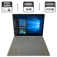 Ультрабук Microsoft Surface Laptop / 13.5" (2256x1504) IPS Touch / Intel Core i7-7600U (2 (4) ядра по 2.8 - 3.8 GHz) / 16 GB DDR3 / 512 GB SSD M.2 / Intel HD Graphics 620 / WebCam б/в
