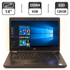 Ультрабук Б-класс Dell Latitude 5480 / 14" TN / Intel Core i5-7200U (2(4) ядра по 2.5-3.1 GHz) / 8GB DDR4 / 128GB SSD / HD Graphics 620 / WebCam / VGA б/в