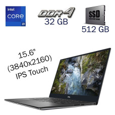 Робоча станція Dell Precision 5540 / 15.6" (3840x2160) IPS Touch / Intel Core i9-9880H (8 (16) ядер по 2.3 - 4.8 GHz) / 32 GB DDR4 / 512 GB SSD / nVidia Quadro T2000, 4 GB GDDR5, 128-bit / WebCam б/в