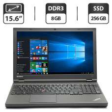 Ноутбук Б-клас Lenovo ThinkPad T540p / 15.6" TN / Intel Core i5-4300M (2(4) ядра по 2.6-3.3GHz) / 8GB DDR3 / 256GB SSD / HD Graphics 4600 / WebCam / DVD-ROM / VGA б/в