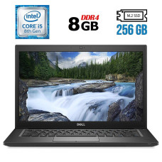 Ноутбук Dell Latitude 7490 / 14" (1920x1080) IPS / Intel Core i5-8350U (4 (8) ядра по 1.7 - 3.6 GHz) / 8 GB DDR4 / 256 GB SSD M.2 / Intel UHD Graphics 620 / WebCam / USB 3.1 / HDMI / Windows 10 б/в