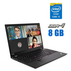 Ультрабук Lenovo ThinkPad T590 / 15.6" (1920x1080) IPS / Intel Core i5-8250U (4 (8) ядра по 1.6 - 3.4 GHz) / 8 GB DDR4 / 480 GB SSD / Intel UHD Graphics 620 / WebCam б/в