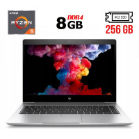 Ультрабук Б-клас HP Elitebook 745 G5 / 14" (1920x1080) IPS / AMD Ryzen 5 Pro 2500U (4 (8) ядра по 2.0 - 3.6 GHz) / 8 GB DDR4 / 256 GB SSD M.2 / AMD Radeon Vega 8 Graphics / WebCam / Fingerprint / USB 3.1 / HDMI б/в