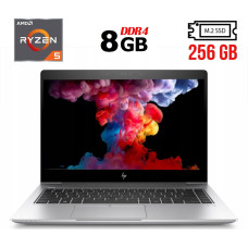 Ультрабук Б-клас HP Elitebook 745 G5 / 14" (1920x1080) IPS / AMD Ryzen 5 Pro 2500U (4 (8) ядра по 2.0 - 3.6 GHz) / 8 GB DDR4 / 256 GB SSD M.2 / AMD Radeon Vega 8 Graphics / WebCam / Fingerprint / USB 3.1 / HDMI б/в