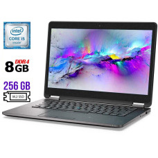 Ультрабук Dell Latitude E7470 / 14" (1920x1080) IPS / Intel Core i5-6200U (2 (4) ядра по 2.3 - 2.8 GHz) / 8 GB DDR4 / 256 GB SSD M.2 / Intel HD Graphics 520 / WebCam / HDMI / miniDP / Windows 10 б/в