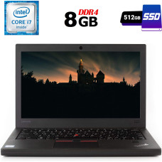 Нетбук Lenovo ThinkPad X270 / 12.5" TN / Core i7-6600U (2(4) ядра по 2.6-3.4 GHz) / 8GB DDR4 / 512GB SSD / HD Graphics 520 / WebCam / HDMI / Дві батареї б/в