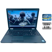 Ноутбук Б-клас Dell Latitude E5570 / 15.6" (1920x1080) IPS / Intel Core i5-6300U (2 (4) ядра по 2.4 - 3.0 GHz) / 8 GB DDR4 / 256 GB SSD / Intel HD Graphics 520 / WebCam / Windows 10 б/в