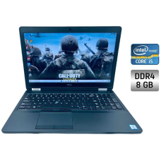 Ноутбук Б-клас Dell Latitude E5570 / 15.6" (1920x1080) IPS / Intel Core i5-6300U (2 (4) ядра по 2.4 - 3.0 GHz) / 8 GB DDR4 / 256 GB SSD / Intel HD Graphics 520 / WebCam / Windows 10 б/в