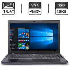 Ноутбук Б-клас Acer TravelMate P253-M-32344G50MNKS / 15.6" TN / Core i3-2348M (2(4) ядра по 2.3GHz) / 4GB DDR3 / 128GB SSD / HD Graphics 3000 / WebCam / DVD-ROM / HDMI б/в