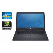 Мобільна робоча станція Dell Precision 7710 / 17.3" (1920x1080) IPS / Intel Core i7-6920HQ (4 (8) 2.9 - 3.8 GHz) / 40 GB DDR4 / 480 GB SSD / nVidia Quadro M3000M, 4 GB GDDR5, 256-bit / WebCam / Windows 10 б/в