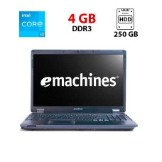 Ноутбук Acer eMachines E732 / 15.6" (1366x768) TN / Intel Core i3-370M (2 (4) ядра по 2.4 GHz) / 4 GB DDR3 / 250 GB HDD / Intel HD Graphics / WebCam б/в