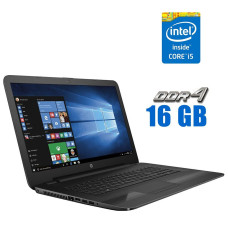 Ноутбук HP 17-x116dx / 17" (1600x900) TN / Intel Core i5-7200U (2 (4) ядра по 2.5 - 3.1 GHz) / 16 GB DDR4 / 512 GB SSD / Intel HD Graphics 620 / WebCam / Win 10 Pro б/в