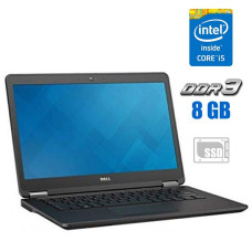 Ультрабук Dell Latitude E7450 / 14" (1920x1080) IPS / Intel Core i5-5300U (2 (4) ядра по 2.3 - 2.9 GHz) / 8 GB DDR3 / 240 GB SSD / Intel HD Graphics 5500 / WebCam б/в