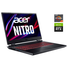 Ігровий ноутбук Б-клас Acer Nitro 5 AN517-42 / 17.3" (1920x1080) IPS / AMD Ryzen 7 6800H (8 (16) ядер по 3.2 - 4.7 GHz) / 16 GB DDR4 / 1000 GB SSD / nVidia GeForce RTX 3060, 6 GB GDDR6, 192-bit / WebCam б/в