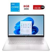 Ноутбук Б-клас HP 17-cn0023dx / 17.3" (1920x1080) IPS / Intel Core i5-1135G7 (4 (8) ядра по 2.4 - 4.2 GHz) / 8 GB DDR4 / 256 GB SSD / Intel Iris X Graphics / WebCam б/в