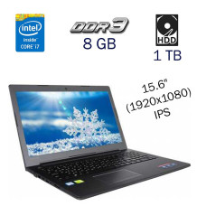 Ігровий ноутбук Lenovo 510-15IKB / 15.6" IPS / Core i7-7500U (2(4) ядра по 2.7-3.5 GHz) / 8GB DDR3 / 1 TB HDD / GeForce 940MX, 4GB GDDR5, 64-bit / WebCam / DVD-ROM б/в