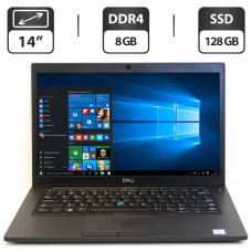 Ультрабук Б-класс Dell Latitude 7490 / 14" TN / Intel Core i5-7300U (2(4) ядра по 2.6-3.5 GHz) / 8GB DDR4 / 128GB SSD / UHD Graphics 620 / WebCam / HDMI б/в