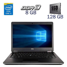 Ноутбук Dell Latitude E7440 / 14" (1366x768) TN / Intel Core i5-4300U (2 (4) ядра по 1.9 - 2.9 GHz) / 8 GB DDR3 / 128 GB SSD / Intel HD Graphics 4400 / WebCam б/в