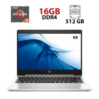 Ультрабук HP ProBook 445 G7 / 14" (1920x1080) IPS / AMD Ryzen 5 Pro 4500U (6 ядер по 2.3 - 4.0 GHz) / 16 GB DDR4 / 512 GB SSD / AMD Radeon RX Vega 6 / WebCam / HDMI б/в