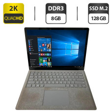 Ультрабук Б-клас Microsoft Surface Laptop / 13.5" (2256x1504) IPS Touch / Intel Core i5-7300U (2 (4) ядра по 2.6 - 3.5 GHz) / 8 GB DDR3 / 128 GB SSD M.2 / Intel HD Graphics 620 / WebCamб/в