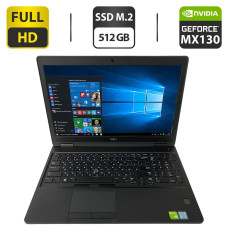 Ігровий ноутбук Dell Latitude 5591 / 15.6" (1920x1080) IPS / Intel Core i5-8400H (4 (8) ядра по 2.5 - 4.2 GHz) / 16 GB DDR4 / 512 GB SSD M.2 / GeForce MX130, 2 GB GDDR5, 64-bit / WebCam б/в
