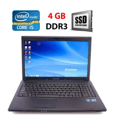 Ноутбук Б-клас Lenovo G560 / 15.6" (1366x768) TN / Intel Core i5-460M (2 (4) ядра по 2.53 - 2.8GHz) / 4 GB DDR3 / 240 GB SSD / nVidia GeForce 310M, 512 MB GDDR3, 64-bit / WebCam б/в