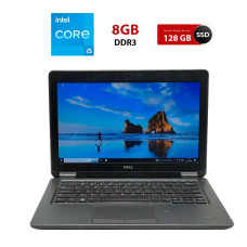 Нетбук Dell Latitude E7250 / 12.5" (1366x768) TN / Intel Core i5-5300U (2 (4) ядра по 2.3 - 2.9 GHz) / 8 GB DDR3 / 128 GB SSD / Intel HD Graphics 5500 / WebCam / HDMI б/в