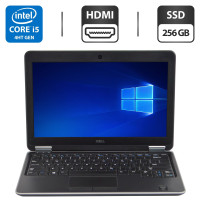 Нетбук Dell Latitude E7240 / 12.5" (1366x768) TN / Intel Core i5-4200M (2 (4) ядра по 2.5 - 3.1 GHz) / 8 GB DDR3 / 256 GB SSD / Intel HD Graphics 4600 / WebCam / HDMI б/в
