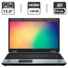 Ноутбук HP ProBook 6555b / 15.6" TN / AMD Turion II P520 (2 ядра по 2.3GHz) / 4GB DDR3 / 128GB SSD NEW / Radeon HD 4200 Graphics / DVD-ROM / Win 10 Pro б/в