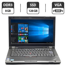 Ноутбук Lenovo ThinkPad T420 / 14" (1366x768) TN / Intel Core i5-2520M (2 (4) ядра по 2.5 - 3.2 GHz) / 8 GB DDR3 / 128 GB SSD / Intel HD Graphics 3000 / DVD-ROM / VGA б/в