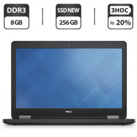 Ноутбук Dell Latitude E5550 / 15.6" TN / Intel Core i3-5010U (2(4) ядра по 2.1GHz) / 8GB DDR3 / 256GB SSD NEW / HD Graphics 5500 / WebCam / HDMI / Win 10 Pro б/в