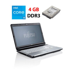 Ноутбук Б-клас Fujitsu Lifebook A532 / 15.6'' (1366x768) TN / Intel Core i5-3210M (2 (4) ядра по 2.5 - 3.1 GHz) / 4 GB DDR3 / 500 GB HDD / Intel HD Graphics 4000 / WebCam б/в