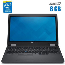 Ноутбук Б-клас Dell Latitude E5550 / 15.6" (1920x1080) IPS Touch / Intel Core i5-5300U (2 (4) ядра по 2.3 - 2.9 GHz) / 8 GB DDR3 / 256 GB SSD / Intel HD Graphics 5500 / WebCam / Windows 10 б/в