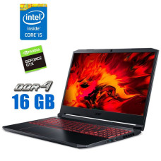 Ігровий ноутбук Acer Nitro 5 AN515-55-54Q0 / 15.6" (1920x1080) IPS / Intel Core i5-10300H (4 (8) ядра по 2.5 - 4.5 GHz) / 16 GB DDR4 / 512 GB SSD / nVidia GeForce GTX 1650 Ti, 4 GB GDDR6, 128-bit / WebCam б/в