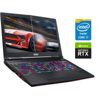 Ігровий ноутбук MSI GL63 9SEK / 15.6" IPS / Core i7-9750H 6 ядер по 2.6GHz) / 16GB DDR4 / 250GB SSD+1TB HDD / GeForce RTX 2060, 6GB /WebCam/Win 10 Home б/в